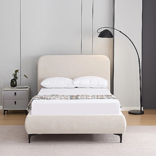 מיטה רחבה דגם קורין 190*120 קרם HOME DECOR