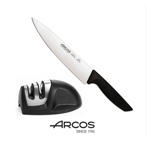 סכין שף 20 ס"מ ARCOS ספרד + משחיז דו שלבי