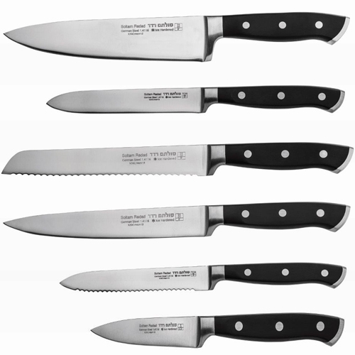 סט סכינים 7 חלקים Forged Pro עם בלוק עץ - סולתם