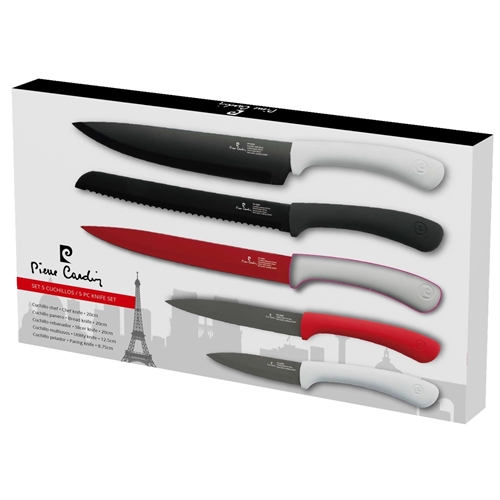 סט 5 סכינים שחור לבן מבית פייר קרדן