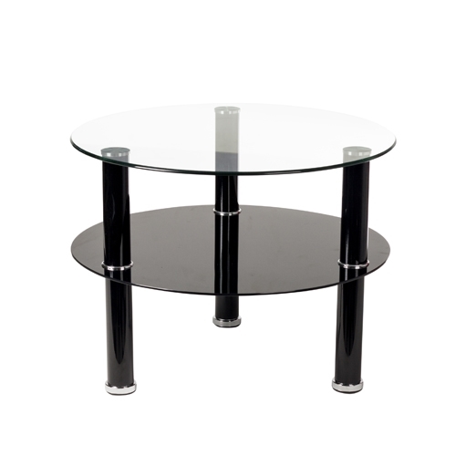 שולחן סלון עגול מזכוכית דגם לאס וגאס