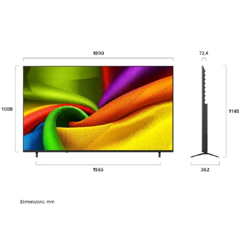 טלוויזיה חכמה "85 LG 85NU850B6LA NANO UHD AI 4K