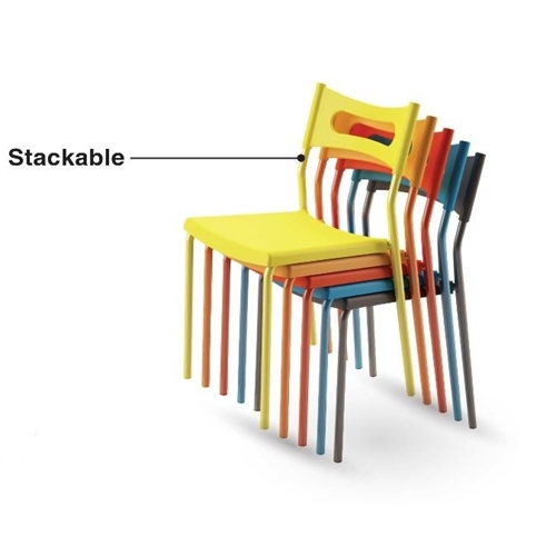 כיסא מטבח עשוי פלסטיק בשילוב מתכת YORK