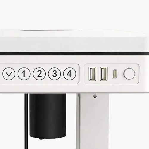 שולחן חכם מתכוונן לבן 140X70 ס"מ SMARTER ET118W-N