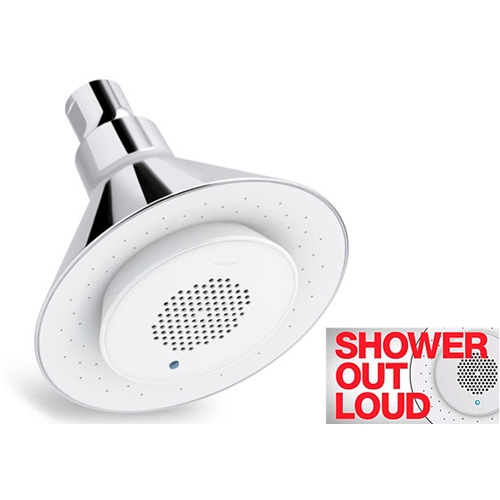 ראש-מקלחת בטכנולוגיית Bluetooth‏ מנגן ועמיד במים