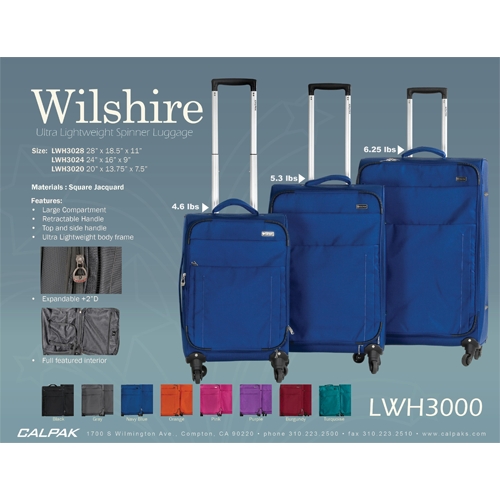 סט 3 מזוודות בד  "20, "24, "28  דגם: LWH3000