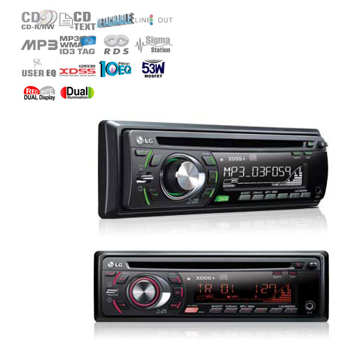 רדיו דיסק MP3 כולל תאורת מסך בשני צבעים LG