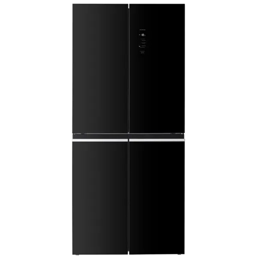 מקרר 4 דלתות 466 ליטר TCL P599CDBG זכוכית שחורה