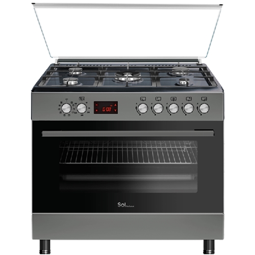 תנור משולב כיריים גז 90 ס"מ SOL SLX96MFT נירוסטה