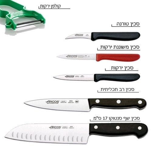 סט 5 סכינים מושלם לבית בדיל חסר תקדים!