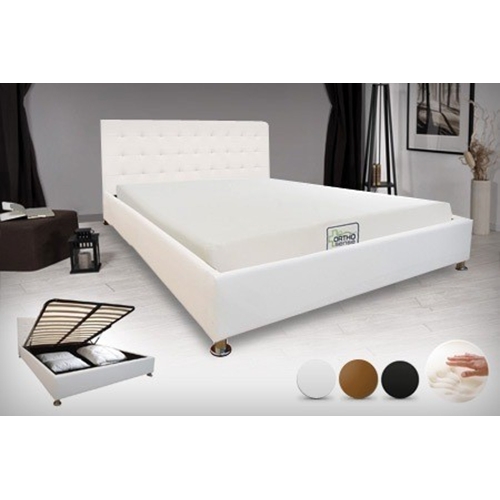 מיטה זוגית בעיצוב מודרני עם ארגז מצעים PASSION
