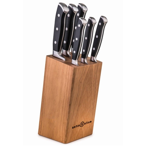 סט סכינים 7 חלקים Forged Pro עם בלוק עץ - סולתם