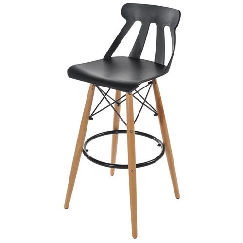 כסא בר בעיצוב מודרני מושב מפלסטיק קשיח