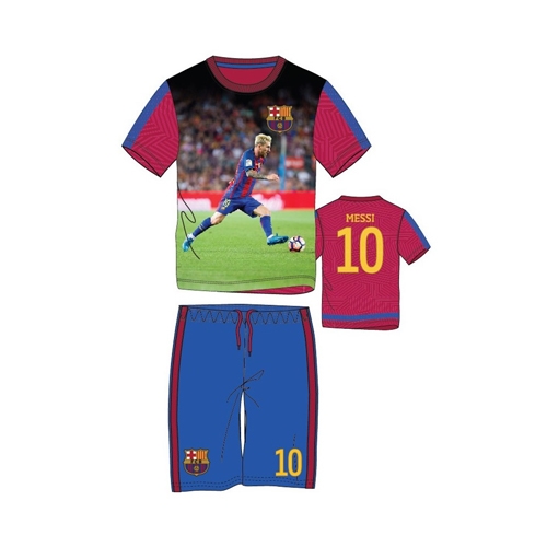 חליפת כדורגל מנדפת זיעה לילדים מסי ברצלונה Messi