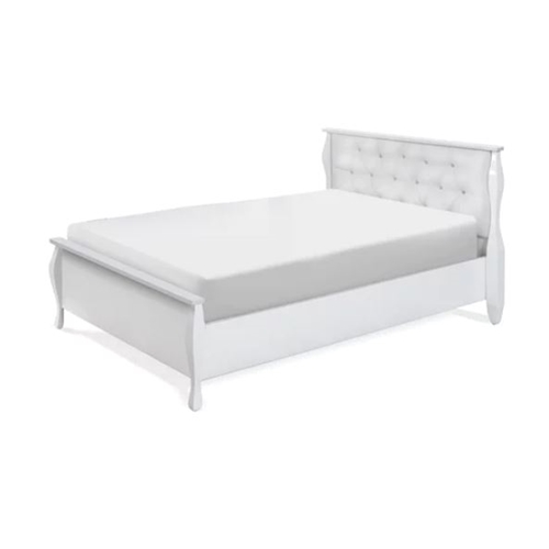 מיטה מלכותית לבנה מבריקה דגם פרינסס מבית LEONARDO