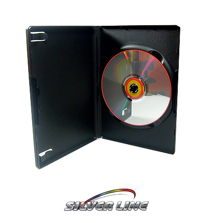 100 קופסאות DVD פלסטיק שחורות