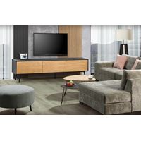 מזנון מעוצב מעץ ורגלי ברזל דגם LEONARDO RJ10