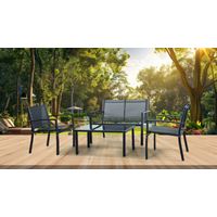 מערכת ישיבה לגינה מונקו גוון שחור PLAYA