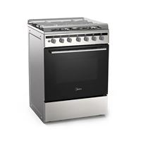 תנור 60 ס"מ משולב כיריים MIDEA 24DMS4G113-S כסוף