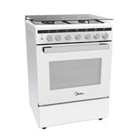 תנור 60 ס"מ משולב כיריים MIDEA 24DMS4G113-W לבן