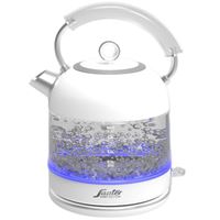 קומקום זכוכית חשמלי עיצוב רטרו SAUTER WK994W לבן