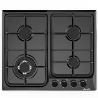 כיריים גז 4 להבות 60 ס"מ SAUTER SHE317B שחור