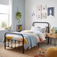 מיטת יחיד ממתכת יהלי 90X190 ס"מ שחור TUDO DESIGN