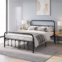 מיטה זוגית ממתכת 140X190 ס"מ יהלי שחור TUDO DESIGN
