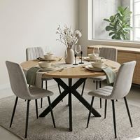 שולחן אוכל עגול+4 כיסאות דגם ברקת Tudo Design