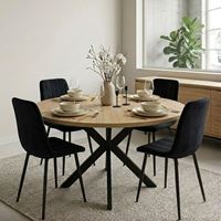 שולחן אוכל עגול + 4 כיסאות דגם ברקת Tudo Design