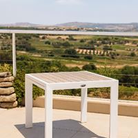 שולחן פירנצה מאלומיניום נפתח ל 1.80 משטח פסים