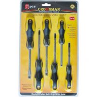 סט 6 מברגים מצופה כרום