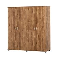 ארון 4 דלתות צד אחד מדפים צד שני תליה רחבה ומדף