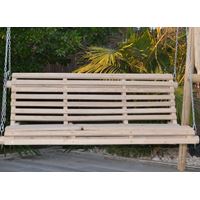 ספסל נדנדה עץ כפרי לגינה 3 מושבים דגם אור