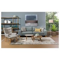 מערכת ישיבה אלגנטית ריפוד בד דגם אטי ביתילי