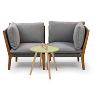 מערכת ישיבה דגם אופל בלקוני בגוון אפור בהיר KETER