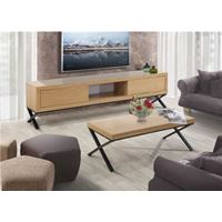 סט מזנון ושולחן בשילוב MDF מצופה פורניר דגם אופיר