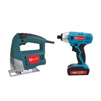 מברגת אימפקט 16V עם סוללת ליתיום + מסור אנכי 400W