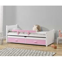 מיטת ילדים מעץ מלא עם מיטת חבר נשלפת HOME DECOR