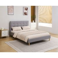 מיטה זוגית 190×140 לידור 140 אפור HOME DECOR