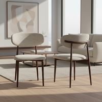 זוג כיסאות לפינת אוכל בריפוד בד סמבה HOME DECOR