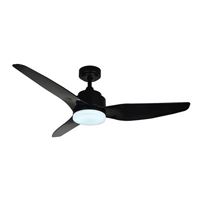 מאוורר תקרה "DALLAS 52 עם שלט+WW 25W שחור