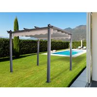 פרגולה מפוארת 3*3 עם כירוי נפתח-פרגולת אלומיניום