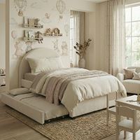 מיטה רחבה 90×190 דגם פטיו קרם HOME DECOR