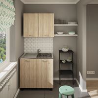 ארונות מטבח ברוחב 80 ס"מ עליון ותחתון מליבו אלון