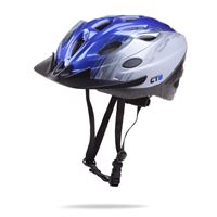 קסדה בטיחותית למבוגרים לאופנים CTB עם מצחיה - כחול