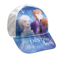 כובע קיץ לבן עם מצחייה מעוצב בדמויות מהסרט פרוזן 2