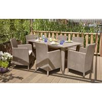 שולחן פינת אוכל דגם ג'ירונה כולל 6 כיסאות KETER