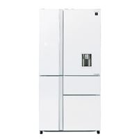 מקרר 5 דלתות שארפ 651 ל' זכוכית לבנה + בר SJ-R9832