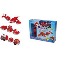 4 רכבי כיבוי והצלה מתפרקים/מתחברים עם מגנטים